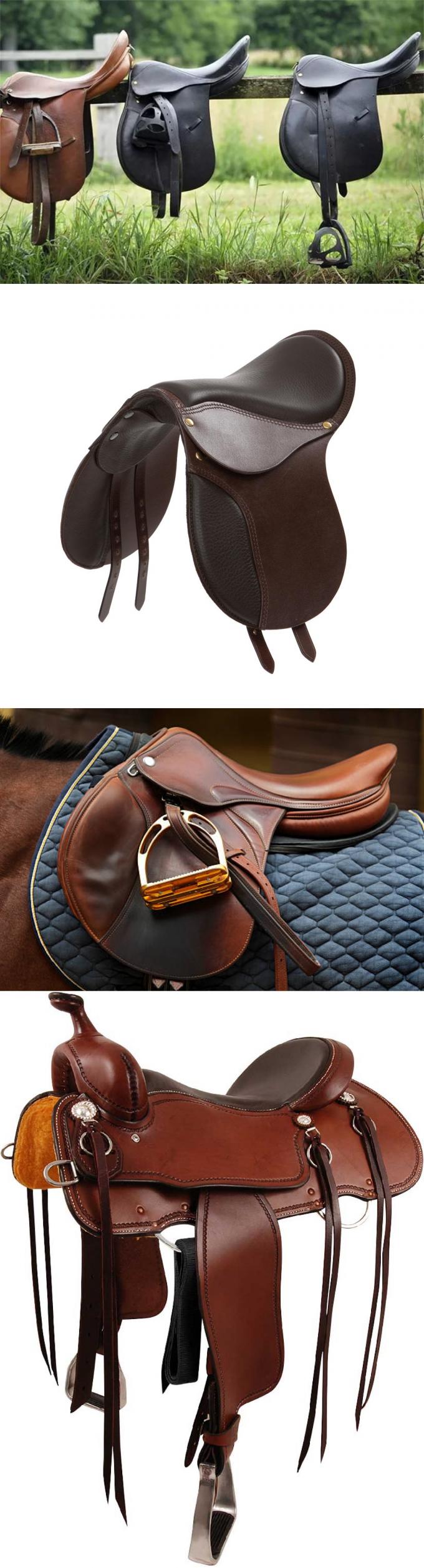 Cuero de la microfibra del ante de imitación del color del chocolate para las sillas de montar del caballo